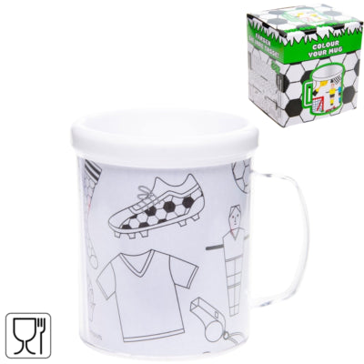 Load image into Gallery viewer, Duckiez kleur je eigen beker voetbal 250 ml | 24 stuks
