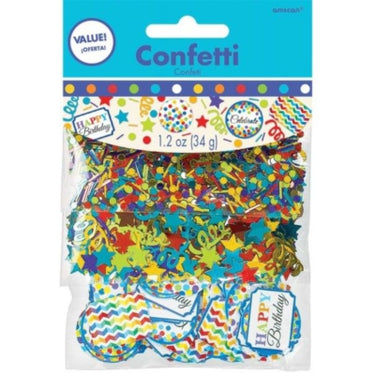 Amscan confetti happy birthday mix 34 gr. | 24 stuks