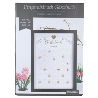 Load image into Gallery viewer, Gastenboek vingerafdruk met glitters en stift 45 cm | 6 stuks
