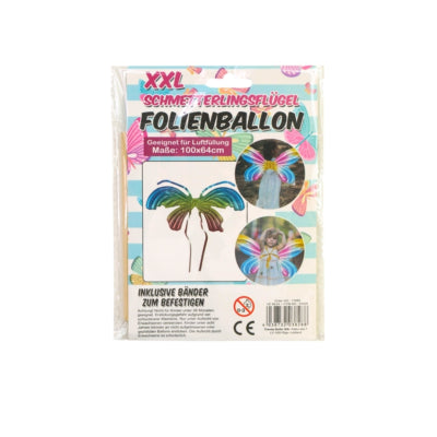 Afbeelding laden in galerijviewer, Folieballon vlinder vleugels regenboog 100 cm | 24 stuks
