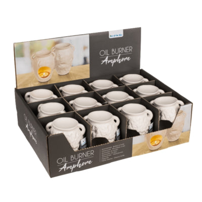 Afbeelding laden in galerijviewer, Out of the blue waxbrander kruik wit 11 cm | 12 stuks
