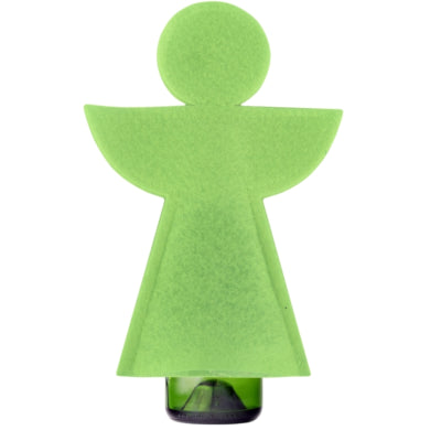 Load image into Gallery viewer, Kerst flesdecoratie engel vilt groen 36 cm set van 2 | 12 stuks
