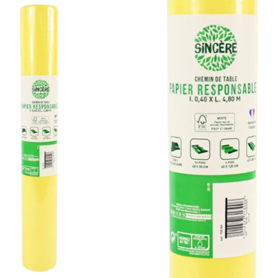 Tafelloper 3-in-1 geel 480 cm | 24 stuks