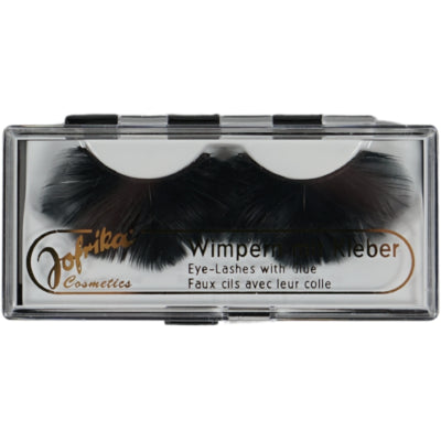 Load image into Gallery viewer, Jofrika cosmetics kunstwimpers veren zwart 9,5 cm b-keus ve500 | 50 stuks
