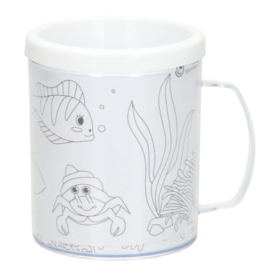 Load image into Gallery viewer, Kleur je eigen beker zeedieren 250 ml | 36 stuks
