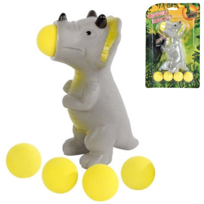 Load image into Gallery viewer, Dinoworld dinosaurus popper met 5 balletjes 14 cm | 12 stuks
