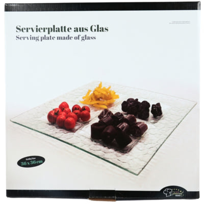 Afbeelding laden in galerijviewer, Noor gourmet serveerschaal 4-vaks glas 36 cm | 8 stuks
