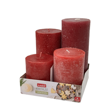 Profissimo stompkaars rustiek metallic set rood 4-delig