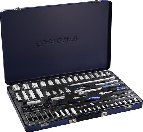 Promat tecwerk dopsleutelset | 91-delig 1 4 + 1 2 inch | sleutelwijdtes 4-32 mm | aantal tanden 20 36 6-kant - 4000821192