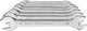 Promat tecwerk set dubbele steeksleutels | 8-delig sw6-22 mm | chroom-vanadiumstaal verchroomd - 4000823200