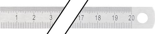 Promat tecwerk stalen liniaal | lengte 1000 mm | staal buigzaam | verdeling b = mm 1 2 mm - 4000858764