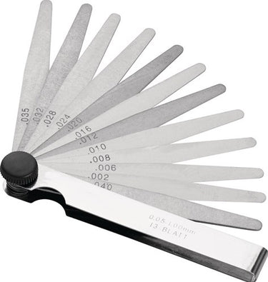 Promat tecwerk voelermaat | bladsterkte 0,05-1,0 mm | staal | lengte 100 mm aantal bladen 20 st. - 4000851422