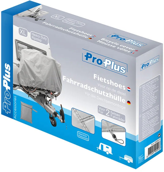 Load image into Gallery viewer, ProPlus XL Fietshoes - 210D Oxford Ripstop - Lichtgrijs - 2 fietsen - E-bikes
