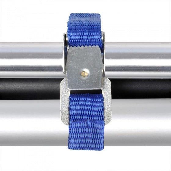 Afbeelding laden in galerijviewer, Proplus Fietsriempjes met metalen gesp 40 cm blauw 4 stuks
