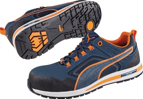 Puma veiligheidsschoen | maat 45 blauw oranje | s3 hro src en iso 20345 | leer | 1 stuk - 64.310.0-45 64.310.0-45