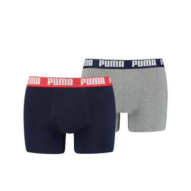 Puma Basic Boxershort Heren (Pack of 2) Grijs Blauw maat S