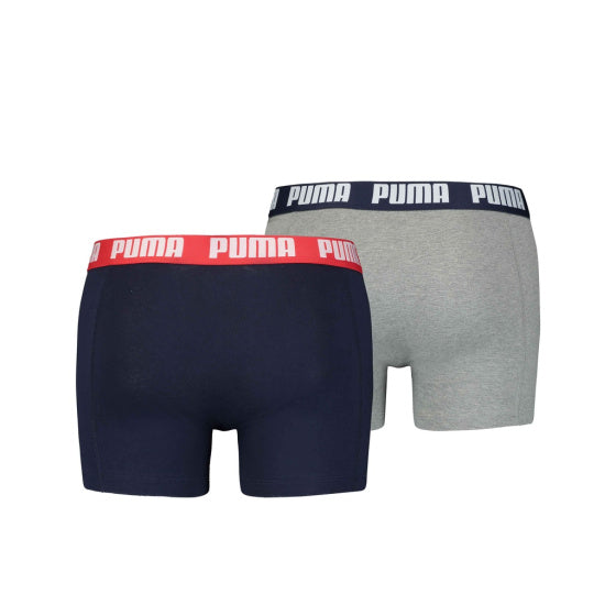 Load image into Gallery viewer, Puma Basic Boxershort Heren (Pack of 2) Grijs Blauw maat L
