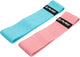 Pure2improve Weerstandsbanden polyester blauw roze 2 stuks