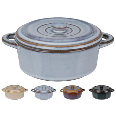 Excelent houseware stoofpannetje deksel aardewerk 350ml rond 13cm