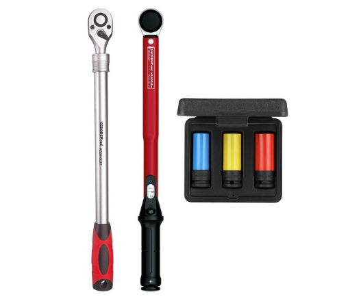Gedore red wielwissel-set, incl. momentsleutel 40-200 nm, 3-dlg 3300187 - r69003000