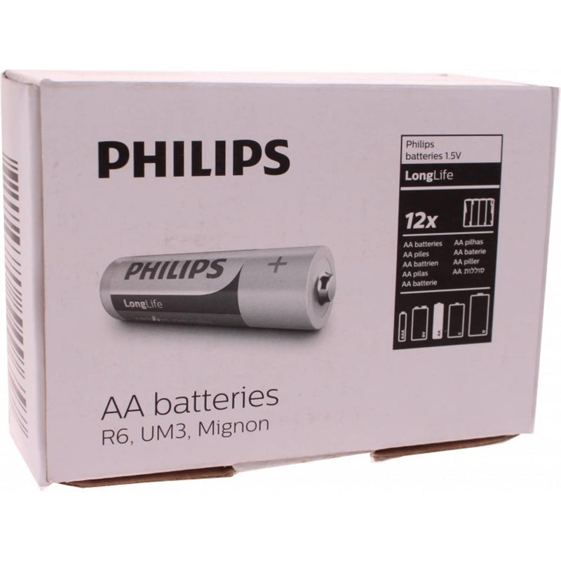 Load image into Gallery viewer, Philips batterij longlife aa r6 12x4st
