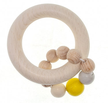 Hess rammelaar bol met 1 ring (naturel geel)