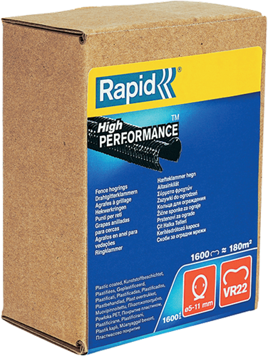 Rapid hekwerk hogringen vr22 | 1.600 stuks | zwart - 40017338