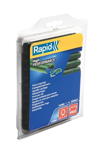 Load image into Gallery viewer, Rapid vr22 hekwerk hogringen groen, 1.100 stuks - 40108807 - 40108807
