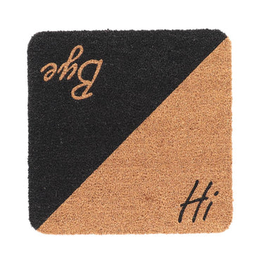 Esschert design deurmat kokos hi bye vierkant 50x50cm