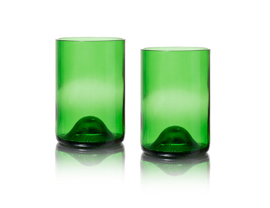 Rebottled glazen - 2-pack - green