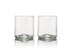 Rebottled glazen - short drink - 2-pack - clear