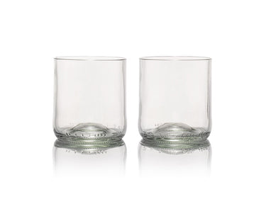 Rebottled glazen - short drink - 2-pack - clear