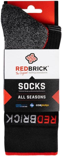 Redbrick all season sokken 25103 | grijs zwart | maat 50 - 00.083.019.47