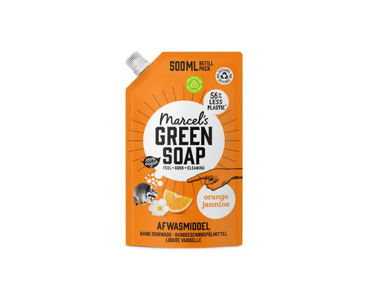 Marcel's green soap refill - afwasmiddel - sinaasappel jasmijn - 500ml