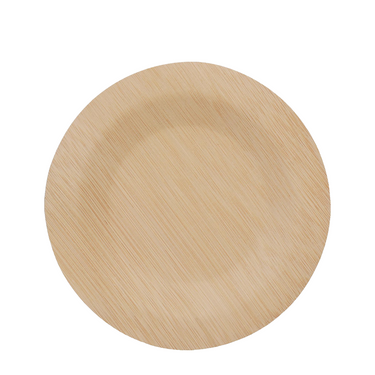 Pic relaxdays wegwerpborden bamboe rond ø18cm 25 stuks