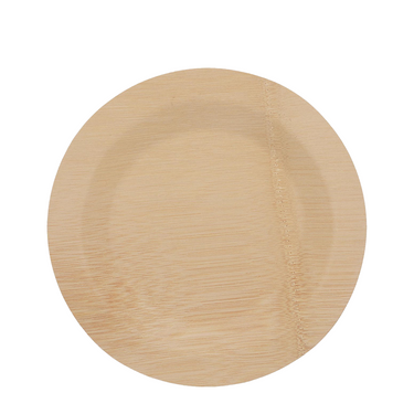 Pic relaxdays wegwerpborden bamboe rond ø23cm 25 stuks