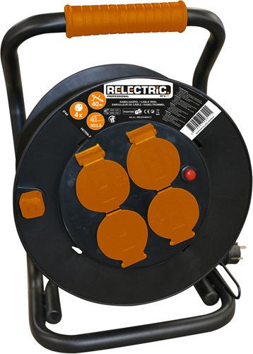 Kabelhaspel relectric relec493111 zwart, oranje