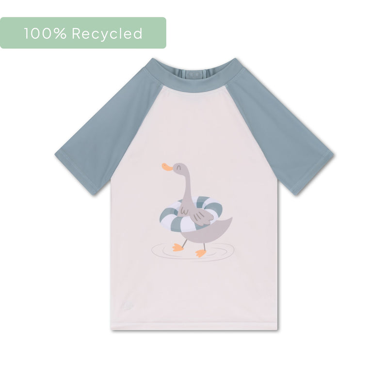 Load image into Gallery viewer, Resort stripe | groen uv zwemshirt met korte mouwen
