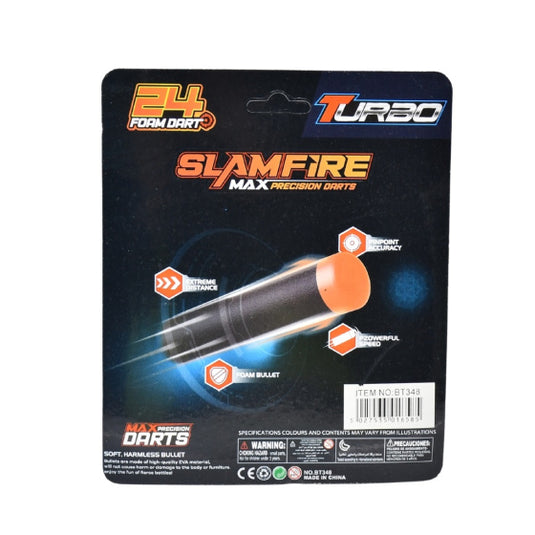 Fast pioneer foam kogels voor speelgoedpistool 24 stuks zwart