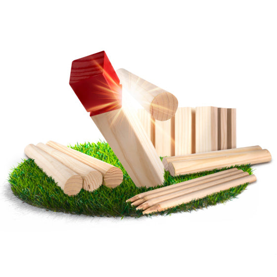 Load image into Gallery viewer, Grasshopper 4-in-1 Houten Garden Games Kubb Domino Jenga
