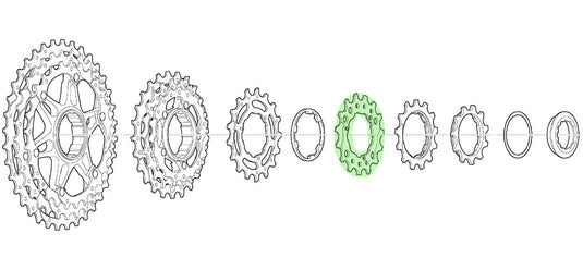 Shimano sprocket 14t for cs-m771-10 bl