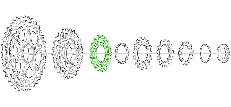 Load image into Gallery viewer, Shimano sprocket 17t for cs-m771-10 bj bk
