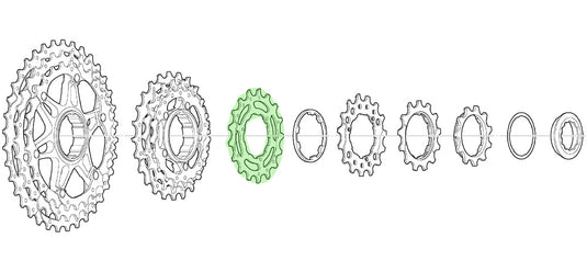 Shimano sprocket 17t for cs-m771-10 bj bk