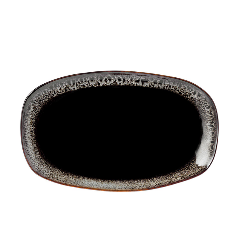 Afbeelding laden in galerijviewer, Riverdale schaal onyx zwart 30,5x19cm
