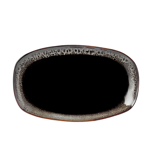 Riverdale schaal onyx zwart 30,5x19cm