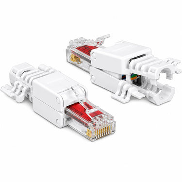 Delock rj45 plug cat.6 utp toolfree stekker (wit, 2 stuks)