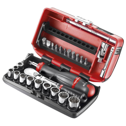 Facom compacte 1 4’’ dopset 12 kant ratel stofdicht