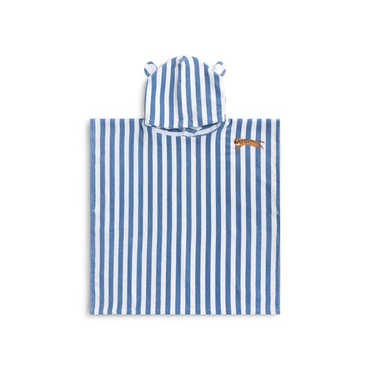 Roamer | blauwe katoenen strandponcho 65 x 65 cm