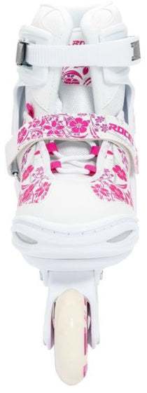 Load image into Gallery viewer, Roces Compy 8.0 inlineskates softboot meisjes wit roze maat 34-37
