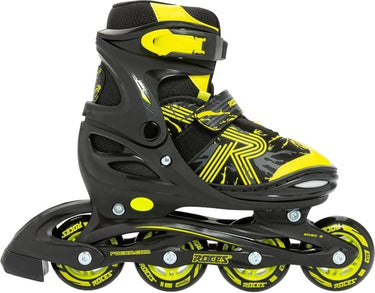 Roces Inline skates Jokey 3.0 softboot 82A zwart geel maat 34-37